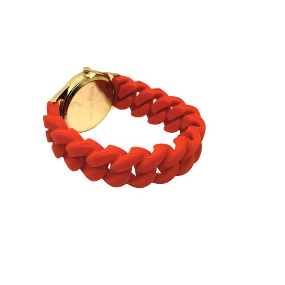 Santa Christmas Watch Red Braided Silicone Band Festive Dial - Picture 5 of 5